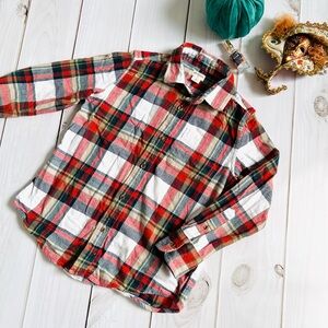 J Crew Crewcuts Plaid Button-Up Shirt